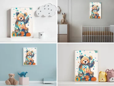 long for art bear wall art